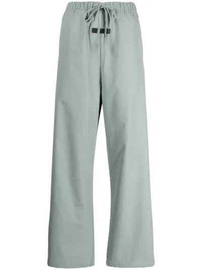 Essentials Logo-patch Drawstring-waist Trousers In Gray