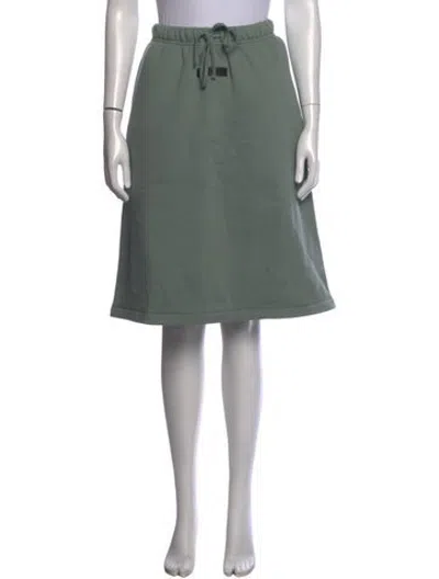 Pre-owned Essentials Midi Length Skirt In Green