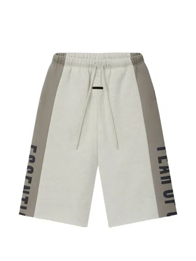 Essentials Panelled Raw Cut-off Sweatpants In Gray