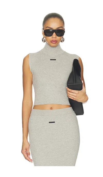 Essentials Standing Collar Sleeveless Tee In Multi