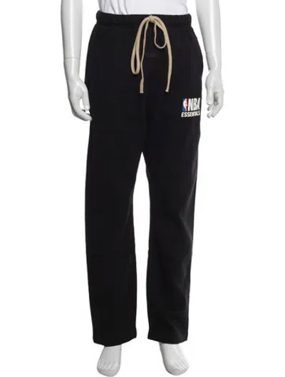 Pre-owned Essentials X Nba Graphic Print Lounge Bottoms In Black