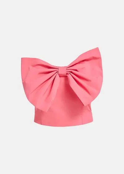Essentiel Antwerp Freesia Strapless Bow Bodice Top In Pink