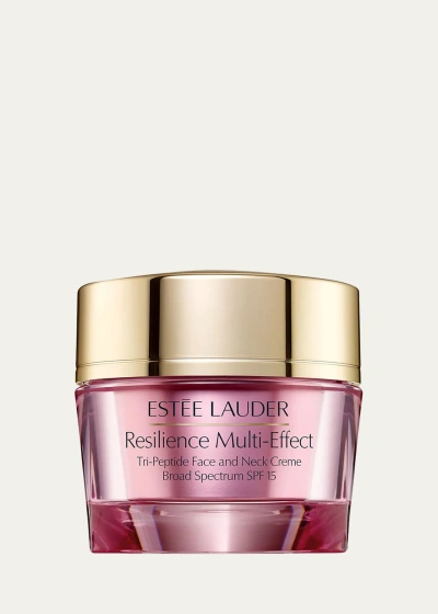 Estée Lauder Resilience Multi-effect Tri-peptide Face & Neck Cream Moisturizer Spf 15 For Normal/combination Skin In White