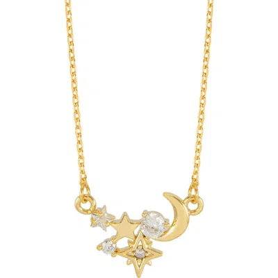 Estella Bartlett Moon And Stars Cluster Pendant Necklace In Gold