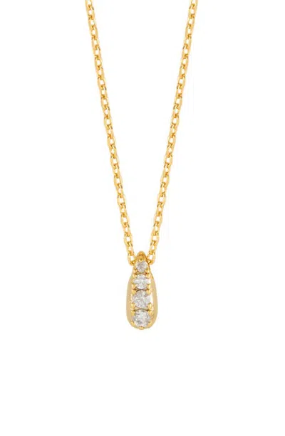 Estella Bartlett Teardrop Cubic Zirconia Pendant Necklace In Gold