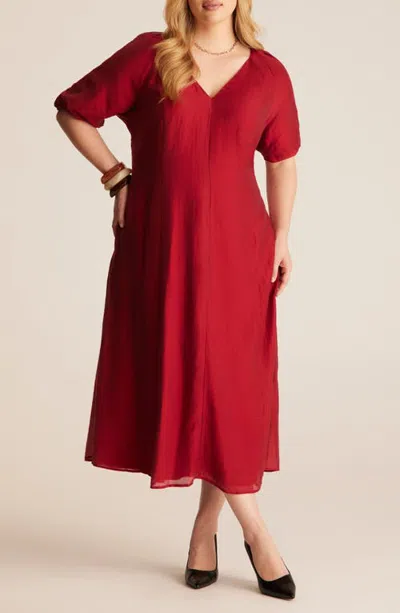 Estelle Adriella Midi Dress In Red