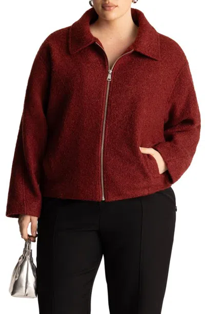 Estelle Benni Zip Jacket In Burgundy