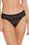 Etam Gravure Lace Hipster Panties In Black