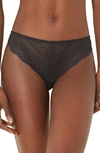 Etam Idole Lace Tanga In Black