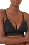 Etam Idole Lace Triangle Bralette In Black