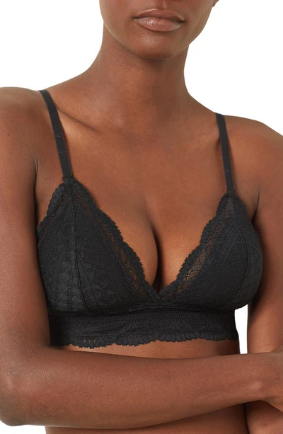 Etam Idole Lace Triangle Bralette In Black