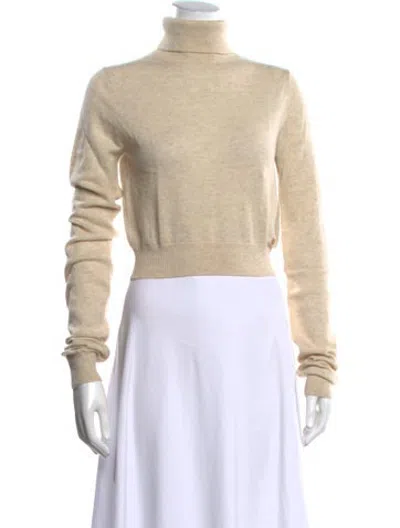 Pre-owned Éterne Cashmere Turtleneck Sweater In Neutrals