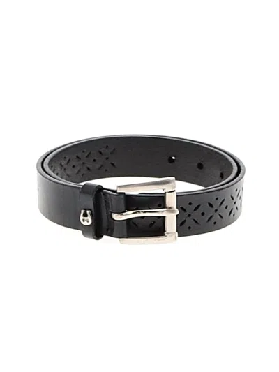 Pre-owned Etienne Aigner Leather Belt In Black