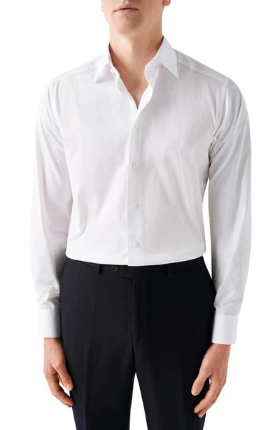Eton Slim Fit Geometric Pattern Dress Shirt In Natural