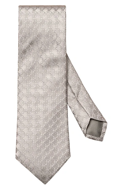 Eton Solid Jacquard Silk Tie In Lt/ Pastel Gray