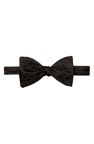 Eton Textured Black Silk Bow Tie