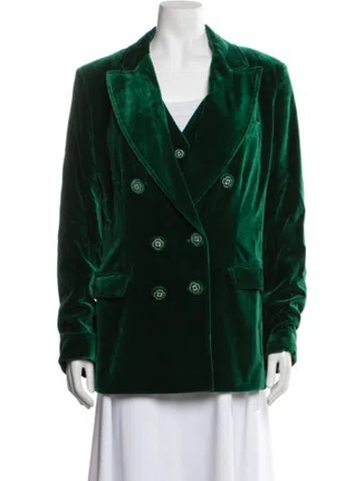 Pre-owned Etro Blazer W/ Vest Silk Set In Green