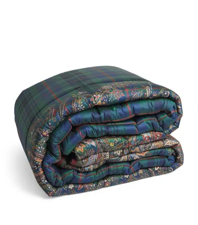 Etro Cotton Quilted Boyd Bedspread In Blue