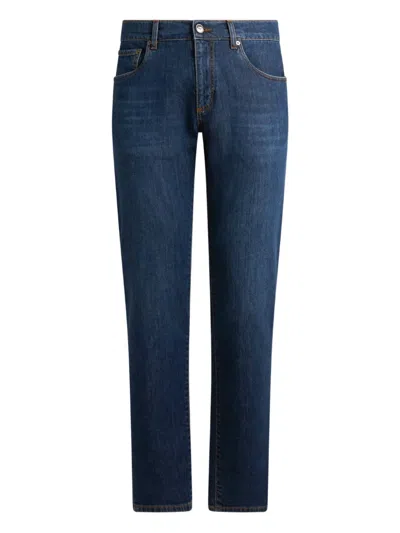 Etro Five-pockets Slim-fit Jeans In Blue