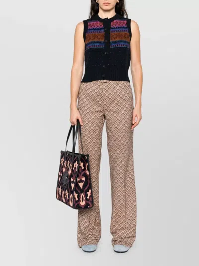 Etro Flared Trousers In Brown