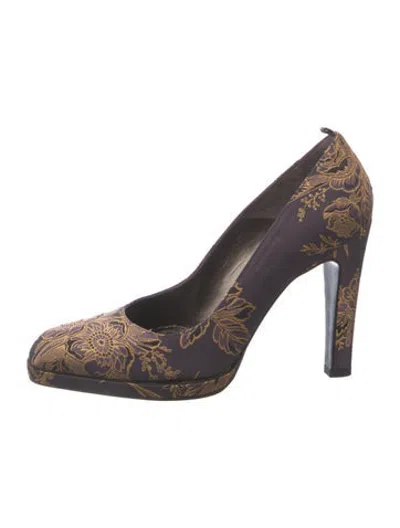 Pre-owned Etro Floral Print Pumps In Multicolor