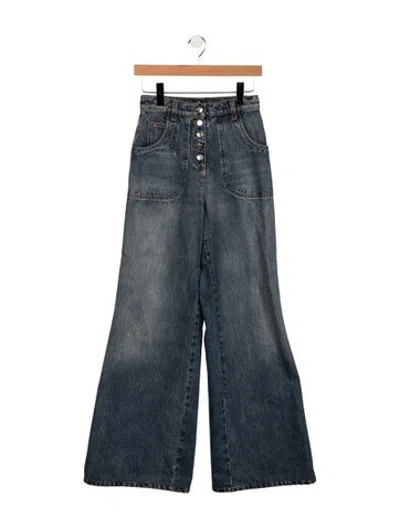 Pre-owned Etro High-rise Flared Jeans In Blue
