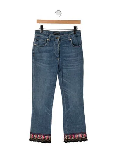 Pre-owned Etro High-rise Flared Jeans In Blue