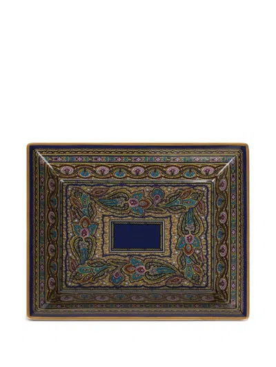 Etro Home ペイズリートレイ 20cm X 16cm In Blue