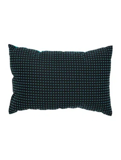 Pre-owned Etro Home Printed Throw Pillow In Black/green