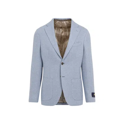 Etro Jacket Roma Sport W/stitching In Blue