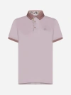 Etro Men's Contrast Placket Polo Shirt In Wisteria Pink