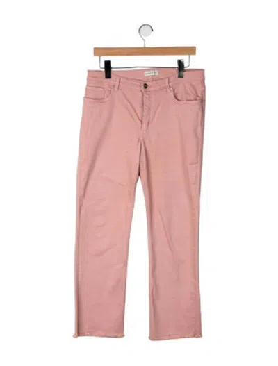 Pre-owned Etro Mid-rise Straight Leg Jeans In Pink