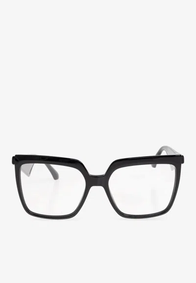 Etro Oversized Square Logo Glasses In Clear