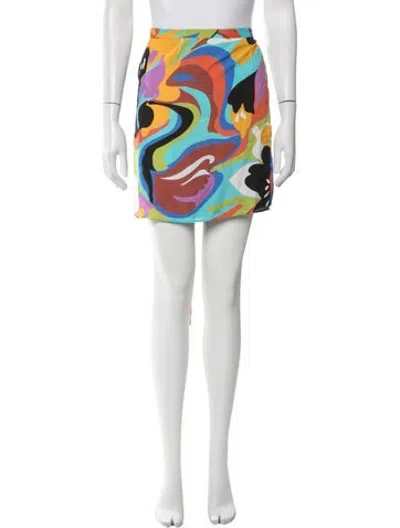 Pre-owned Etro Paisley Print Mini Skirt In Purple