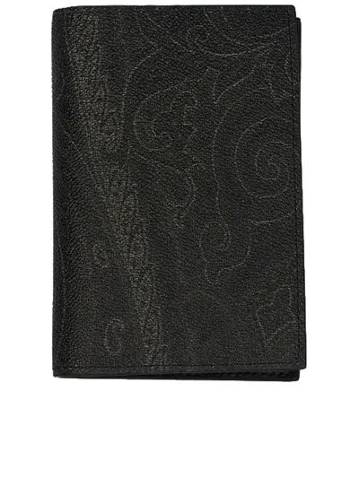 Etro Passport Holder Arnica In Black