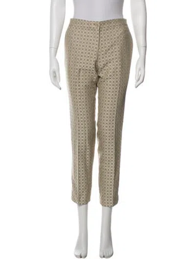 Pre-owned Etro Patterned Straight Leg Pants In Neutrals