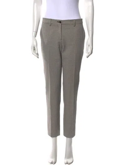 Pre-owned Etro Patterned Straight Leg Pants In White
