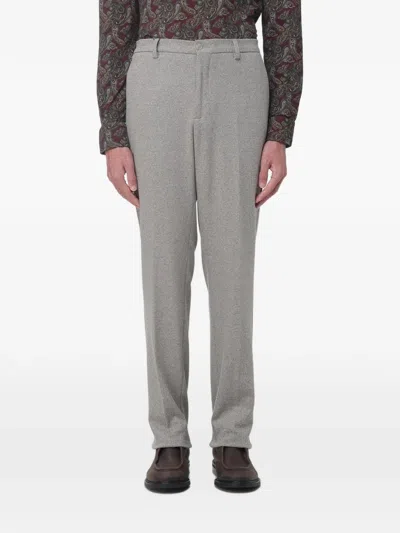 Etro Pressed-crease Tailored Trousers In Gray