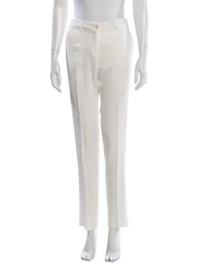 Pre-owned Etro Straight Leg Pants In White