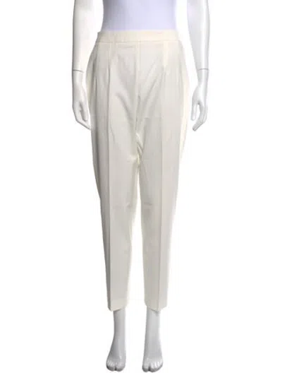Pre-owned Etro Straight Leg Pants In White