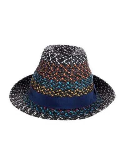 Pre-owned Etro Straw Hat In Black