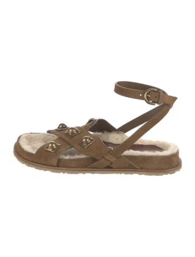 Pre-owned Etro Suede Sandals In Brown