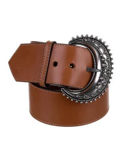 Pre-owned Etro Wide Leather Belt In Neutrals