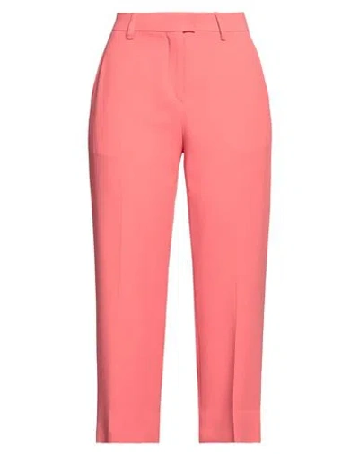 Etro Woman Cropped Pants Coral Size 2 Viscose, Acetate, Elastane In Pink
