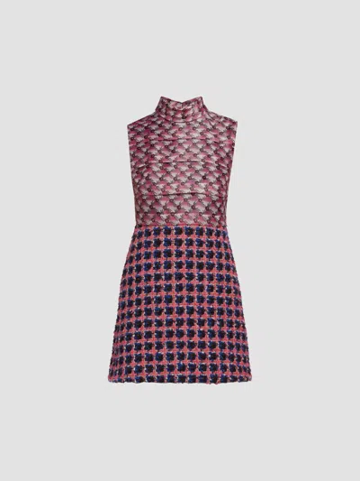 Etro Women's Tweed Minidress In Pink