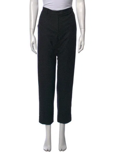 Pre-owned Etro Wool Straight Leg Pants In Black