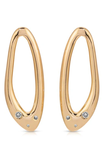 Ettika Organic Frontal Hoop Earrings In Gold