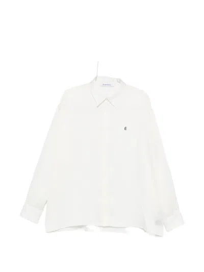 Etudes Studio Logo-embroidered Oversized Shirt In White