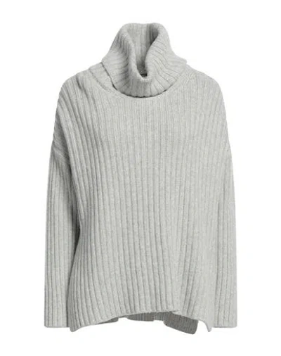 European Culture Woman Turtleneck Grey Size Xl Wool, Viscose, Polyamide, Cashmere