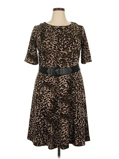 Pre-owned Evan Picone Casual Dress In Brown